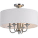 Bongo Satin Nickel Semi-Flush Mount - Semi-Flushmounts