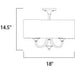 Bongo Satin Nickel Semi-Flush Mount - Semi-Flushmounts