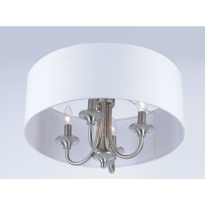 Bongo Satin Nickel Semi-Flush Mount - Semi-Flushmounts