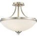 Bordeaux Brushed Nickel Semi-Flushmount | theLightShop