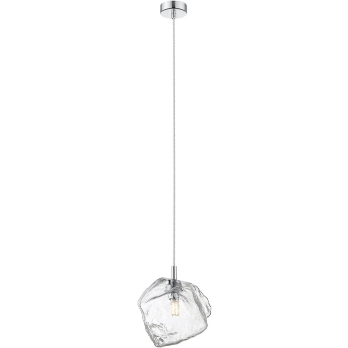 Boulder Chrome LED Pendant - Pendants