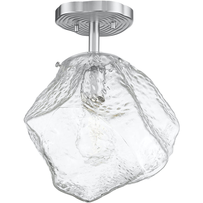 Boulder Mirrored Stainless Steel LED Semi FlushMount - Semi-Flushmounts