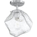 Boulder Mirrored Stainless Steel LED Semi FlushMount - Semi-Flushmounts