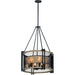 Boundry Black / Barn Wood / Antique Brass Chandelier - Chandeliers