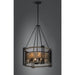 Boundry Black / Barn Wood / Antique Brass Chandelier - Chandeliers