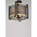 Boundry Black / Barn Wood / Antique Brass Flush Mount - Flushmounts
