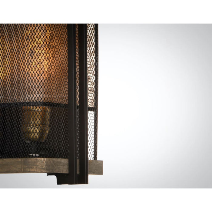 Boundry Black / Barn Wood / Antique Brass Wall Sconce - Wall Sconce