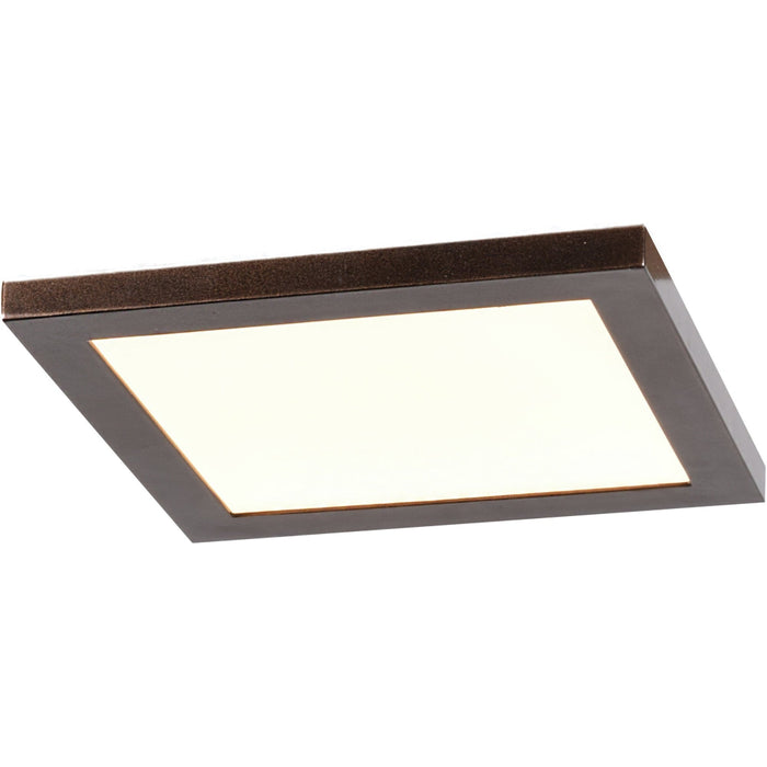 Boxer Brushed Steel LED FlushMount - Flushmounts