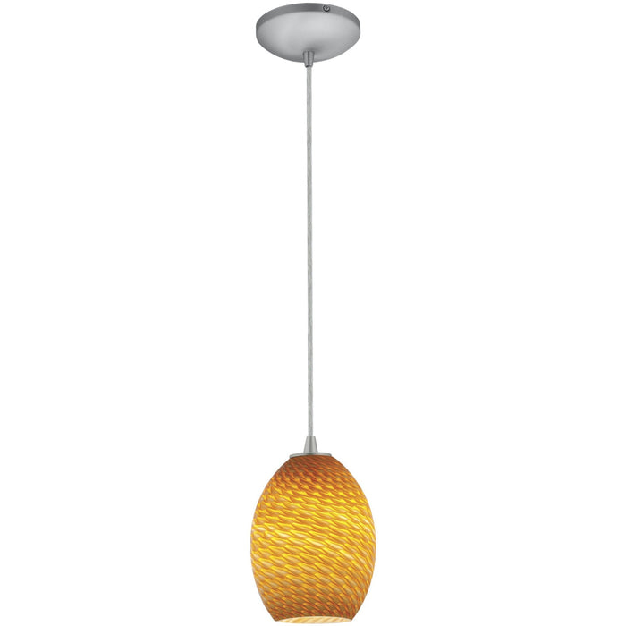 Brandy FireBird Brushed Steel LED Pendant - Pendants