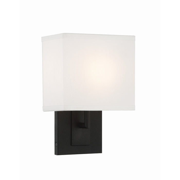 Brent Black Forged 1 Light Wall Sconce Crystorama BRE-A3632-BF