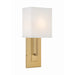 Brent Vibrant Gold 1 Light Wall Sconce Crystorama BRE-A3631-VG