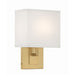 Brent Vibrant Gold 1 Light Wall Sconce Crystorama BRE-A3632-VG