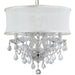 Brentwood 6 Light Swarovski Spectra Crystal Polished Chrome Drum Shade Mini Chandelier - Mini Chandelier