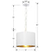Brian Patrick Flynn for Crystorama Alston 1 Light Matte White Antique Gold Mini Chandelier - Chandeliers