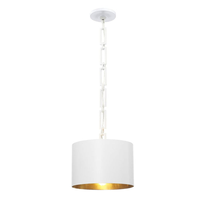 Brian Patrick Flynn for Crystorama Alston 1 Light Matte White Antique Gold Mini Chandelier - Chandeliers