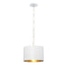Brian Patrick Flynn for Crystorama Alston 1 Light Matte White Antique Gold Mini Chandelier - Chandeliers