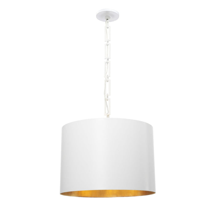 Brian Patrick Flynn for Crystorama Alston 6 Light Matte White Antique Gold Chandelier - Chandeliers