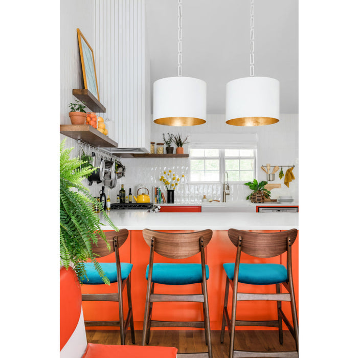 Brian Patrick Flynn for Crystorama Alston 6 Light Matte White Antique Gold Chandelier - Chandeliers