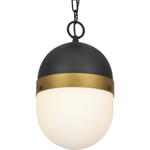 Brian Patrick Flynn for Crystorama Capsule Outdoor 1 Light Outdoor Matte Black Textured Gold Pendant - Outdoor Pendant