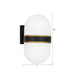 Brian Patrick Flynn for Crystorama Capsule Outdoor 2 Light Outdoor Matte Black Textured Gold Wall Mount - Outdoor Wall Sconces