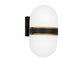 Brian Patrick Flynn for Crystorama Capsule Outdoor 2 Light Outdoor Matte Black Textured Gold Wall Mount - Outdoor Wall Sconces