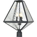 Brian Patrick Flynn for Crystorama Glacier 3 Light Black Charcoal Large Post Lantern - Outdoor Post Lantern