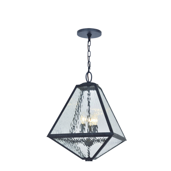 Brian Patrick Flynn for Crystorama Glacier 3 Light Black Charcoal Outdoor Chandelier - Outdoor Pendants