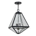 Brian Patrick Flynn for Crystorama Glacier 3 Light Black Charcoal Outdoor Chandelier - Outdoor Pendants