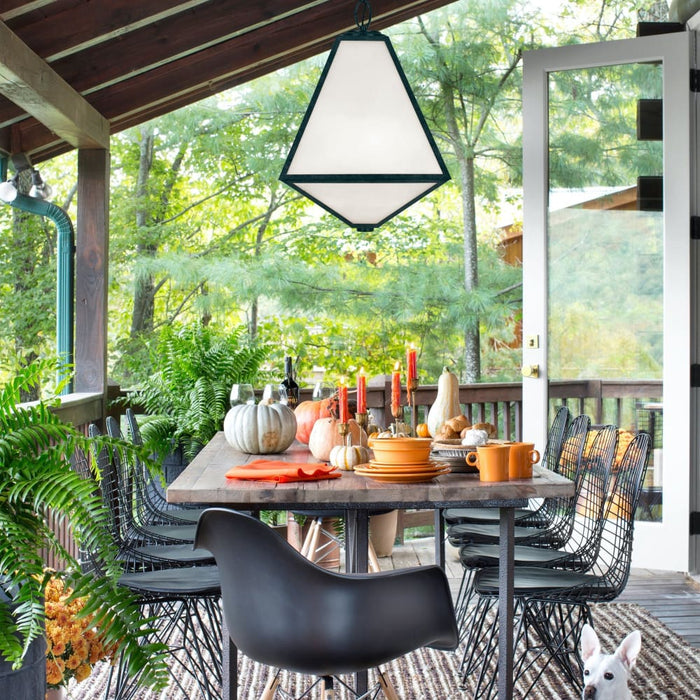 Brian Patrick Flynn for Crystorama Glacier Outdoor 3 Light Black Charcoal Chandelier - Outdoor Pendant