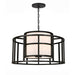 Brian Patrick Flynn for Crystorama Hulton 5 Light Matte Black Chandelier - Chandeliers