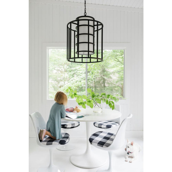 Brian Patrick Flynn for Crystorama Hulton 6 Light Matte Black Chandelier - Chandeliers