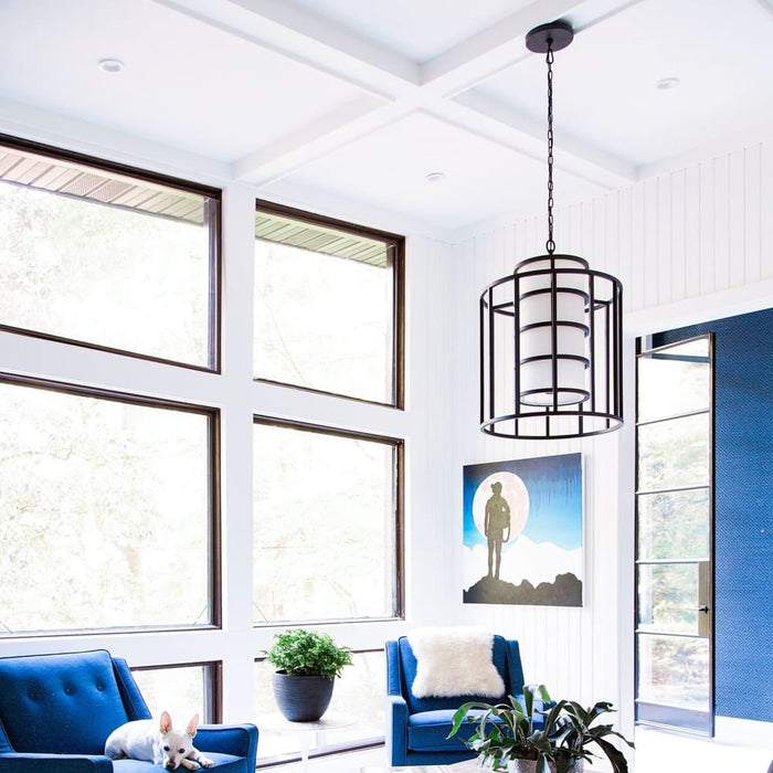 Brian Patrick Flynn for Crystorama Hulton 6 Light Matte Black Chandelier - Chandeliers