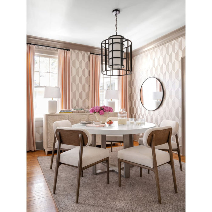 Brian Patrick Flynn for Crystorama Hulton 6 Light Matte Black Chandelier - Chandeliers