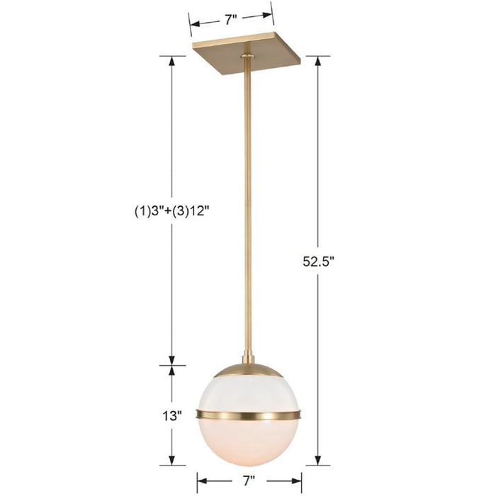 Brian Patrick Flynn for Crystorama Truax 1 Light Aged Brass Mini Chandelier - Chandeliers