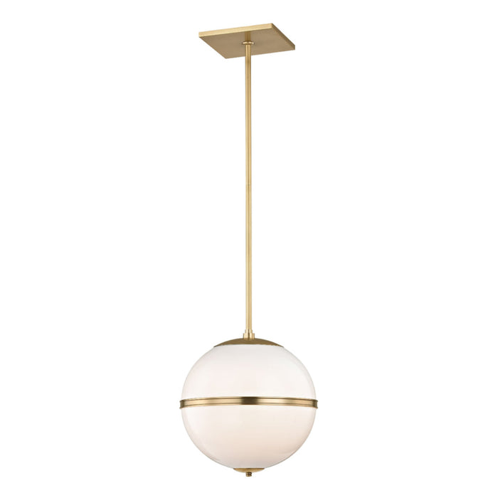 Brian Patrick Flynn for Crystorama Truax 1 Light Aged Brass Pendant - Chandeliers