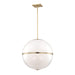 Brian Patrick Flynn for Crystorama Truax 3 Light Aged Brass Chandelier - Chandeliers