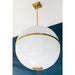 Brian Patrick Flynn for Crystorama Truax 3 Light Aged Brass Chandelier - Chandeliers