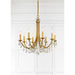 Bridgehampton Crystal 8 Antique Gold Chrome Chandelier - Chandeliers
