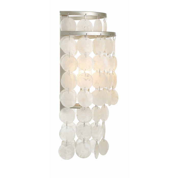 Brielle 2 Light Antique Silver Sconce - Wall Sconces