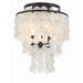 Brielle Capiz Shell 3 Light Dark Bronze Ceiling Mount - Flushmounts