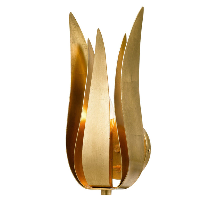 Broche 1 Light Antique Gold Wall Mount - Wall Sconces