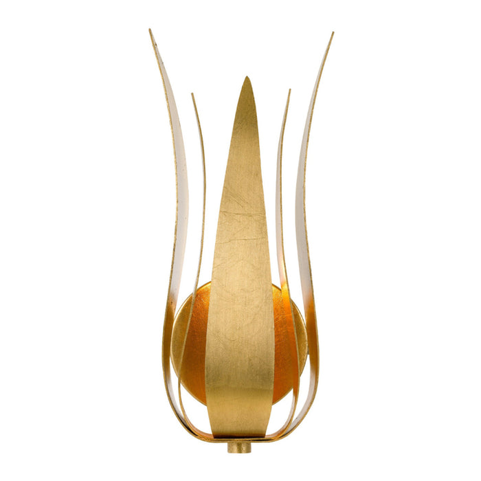 Broche 1 Light Antique Gold Wall Mount - Wall Sconces