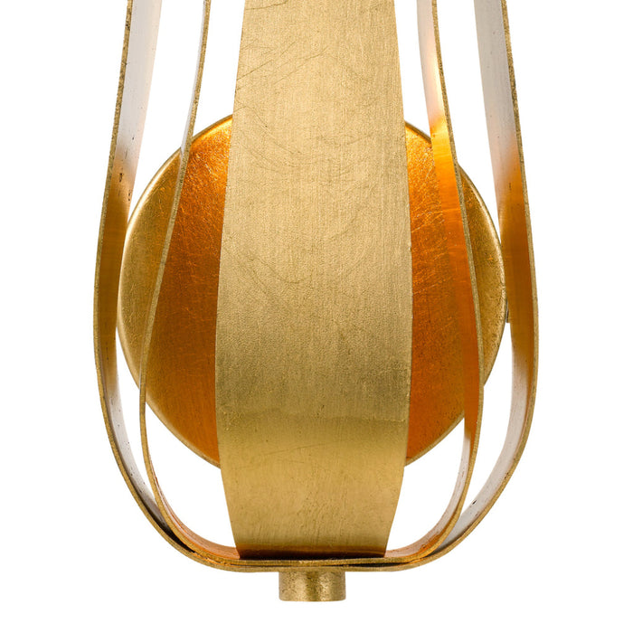 Broche 1 Light Antique Gold Wall Mount - Wall Sconces