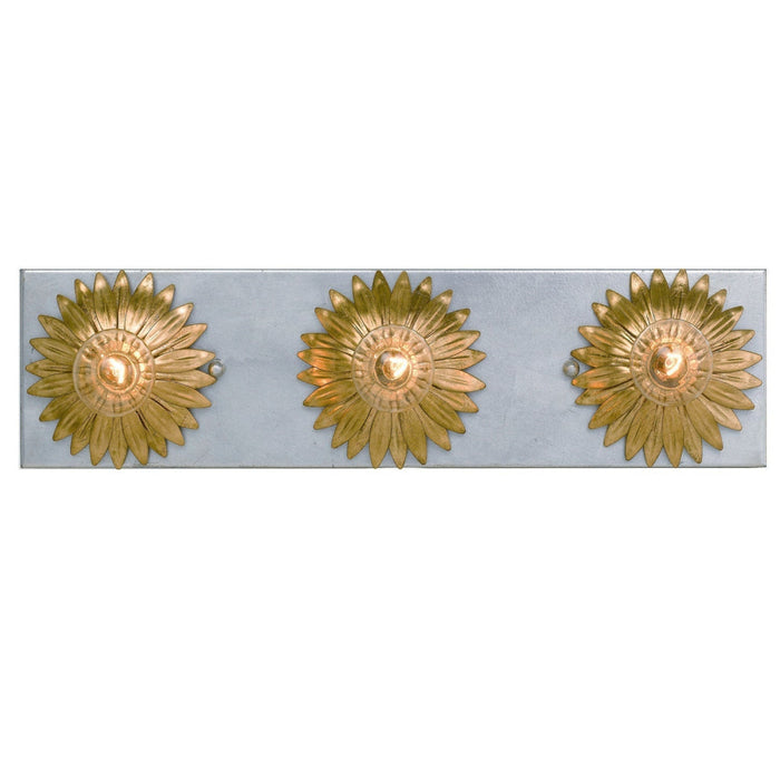 Broche 3 Light Antique Gold & Antique Silver Bathroom Vanity - Bath & Vanity