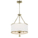 Broche 3 Light Antique Silver Chandelier - Chandeliers