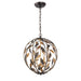 Broche 4 Light English Bronze Antique Gold Sphere Mini Chan - Chandeliers