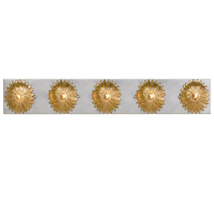 Broche 5 Light Antique Gold & Antique Silver Bathroom Vanity - Bath & Vanity