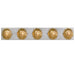 Broche 5 Light Antique Gold & Antique Silver Bathroom Vanity - Bath & Vanity