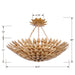 Broche 6 Light Antique Gold Ceiling Mount - Ceiling Mount