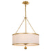 Broche 6 Light Antique Gold Chandelier - Chandeliers